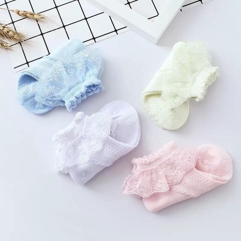 送料無料【5足セット】ショートソックス 靴下 レディース ジュニア 女の子 レース付き クルーソックス 可愛いショートソックス