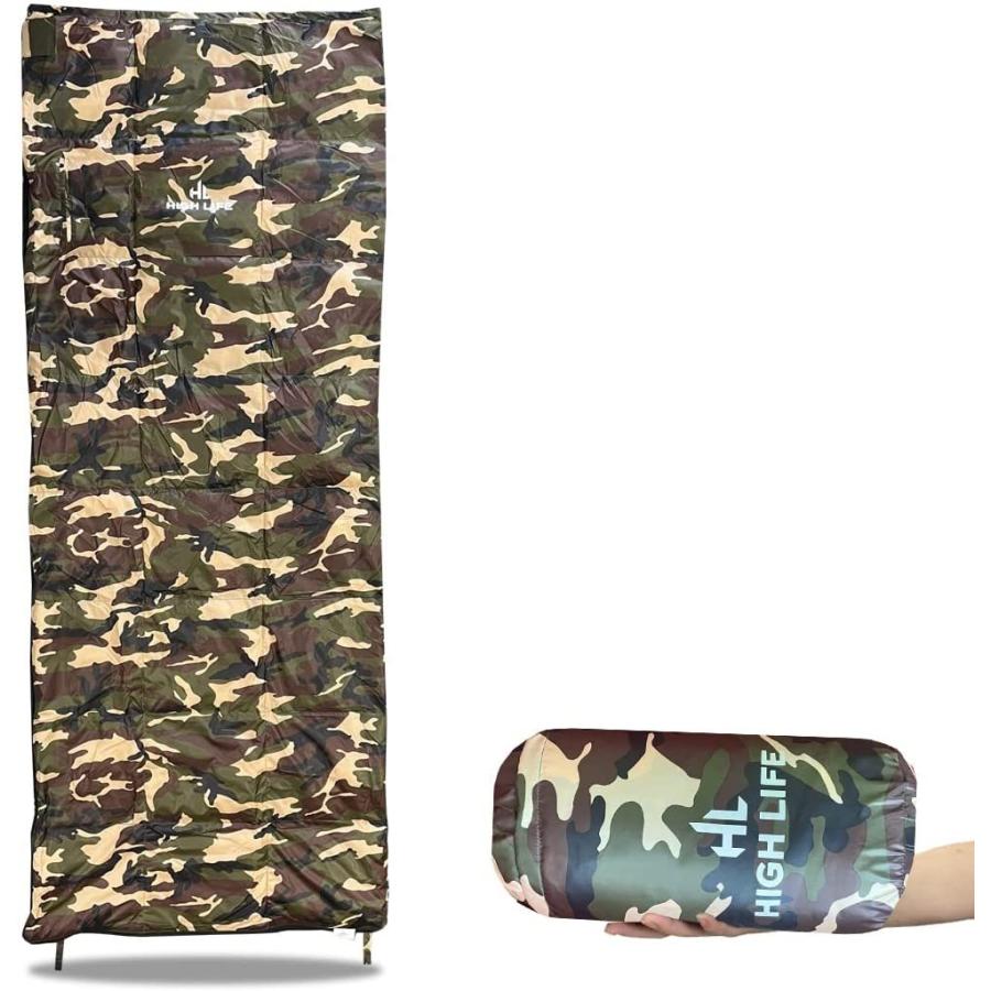 楽天市場 High Life 寝袋 ダウン シュラフ 封筒型 超コンパクト 軽量 連結可能 防災 最低使用温度 5 迷彩 即日出荷 Turningheadskennel Com