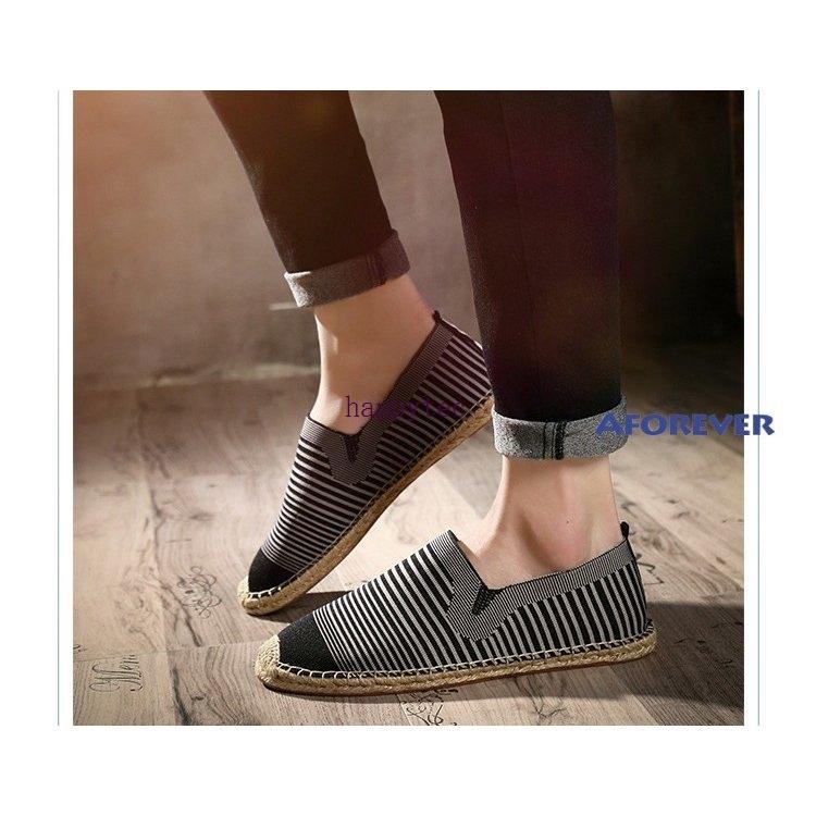 正規品 シューズ カジュアルシューズ 靴 メンズ 麻靴 スリッポン サマーシューズ 靴 メンズ 麻靴 スリッポン エスパドリーユ ボーダー柄 履きやすい 軽量 Www Threeriversofs Com