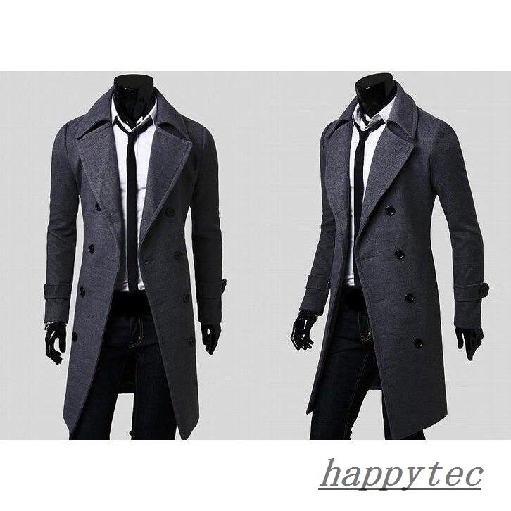 チェスターコート メンズ Pコート ロング丈 ピーコート ロングコート 冬アウター 防寒服 冬着 メンズファション 3色 メンズコート テーラードコート 兄系 販売