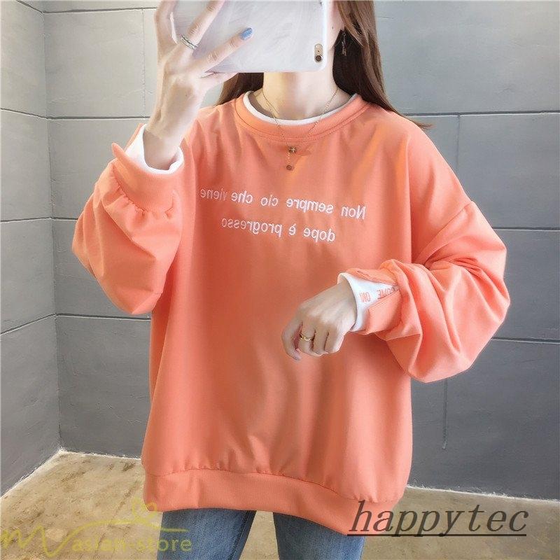 人気カラーの スウェット レディース 40代 秋冬 長袖 体型カバー トレーナー おしゃれ 韓国風 トップス 無地 プルオーバー カジュアル 可愛い 着痩せ 30代50代 長袖トップス