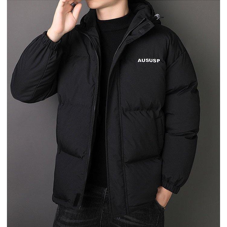 中綿コート 中綿ジャケット おしゃれ カジュアル シンプル フード付き メンズ 中綿アウター 保温 冬服 厚手 暖かい 無地 男性 秋冬 細身 紳士用 防寒着 防風 専門店では メンズ