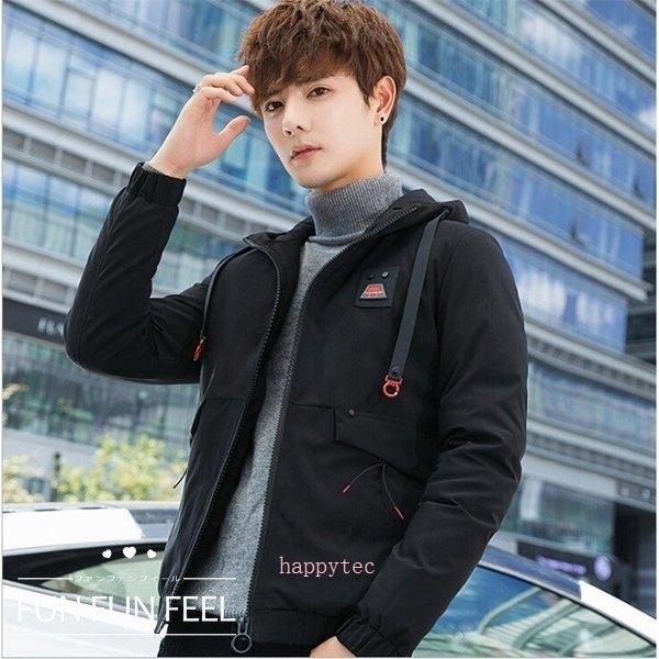 コート アウター 深緑 ふかみどり ダウンコート メンズ ダウンジャケット アウター コート ブルゾン フード付き 無地 冬服 保温 防風 防寒 2色展開 Py4jilmxgo Boulevardrestaurants Com