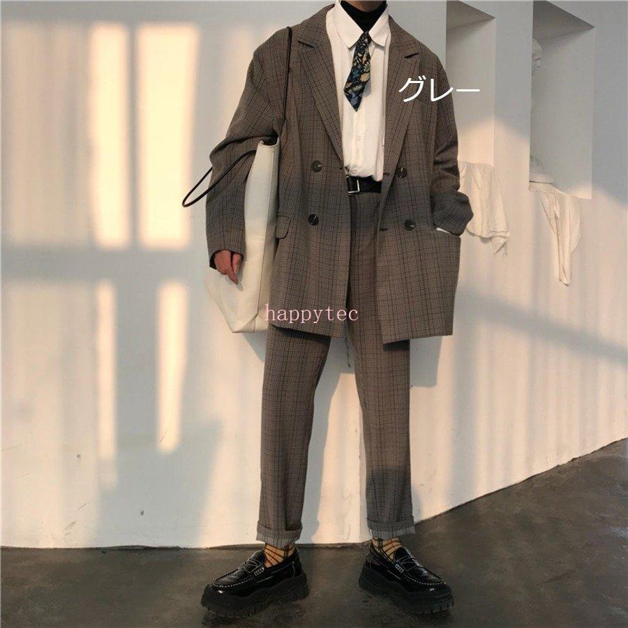 セットアップ メンズ テーラードジャケット チェック スーツ 韓国 高校生 10代 代 おしゃれ スタイルシック Hap ハッピーテック 通販 Yahoo ショッピング