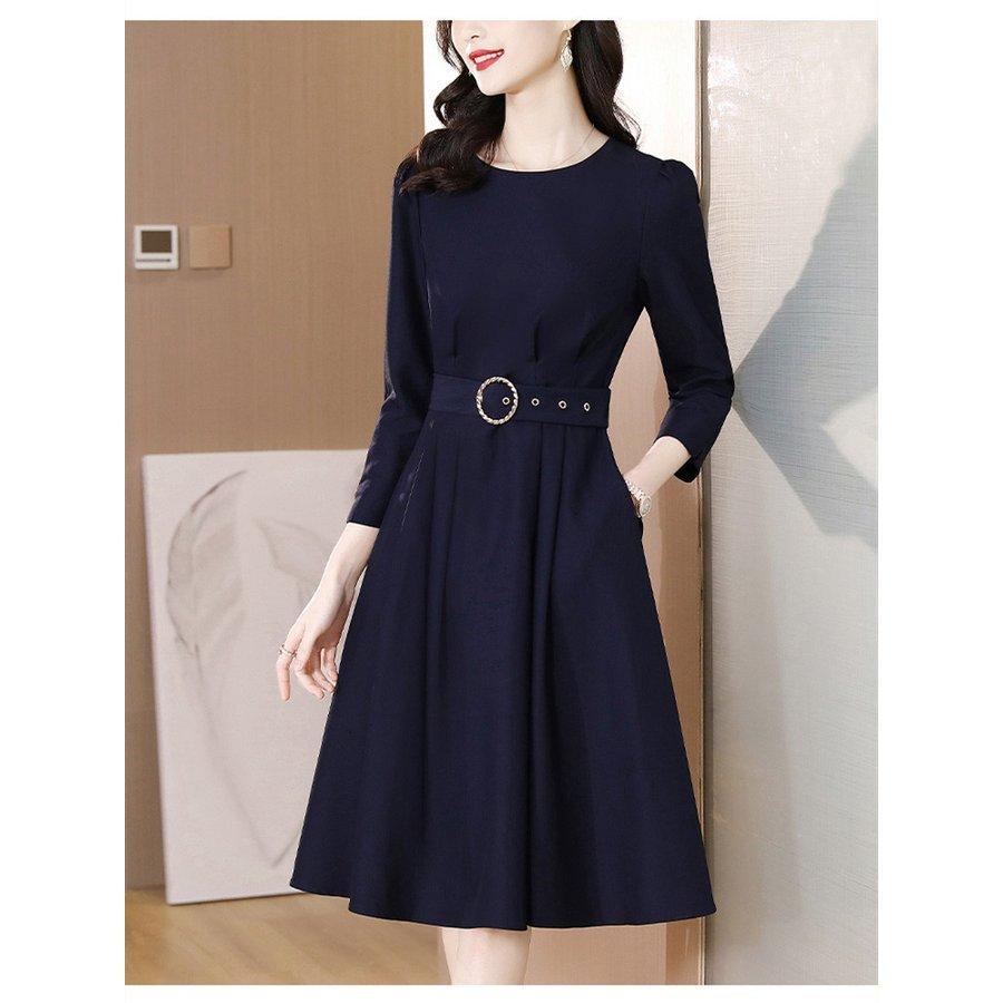 ワンピース レディース 40代 きれいめ ミモレワンピ マキシワンピース 春秋 無地ワンピース オシャレ大人 体型カバー 着痩せドレス 入学式 七五三 お宮参り 激安特価