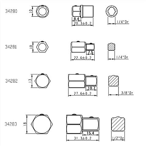 在庫処分限定品 34284 シグネット(SIGNET) レンチ用アダプターセット