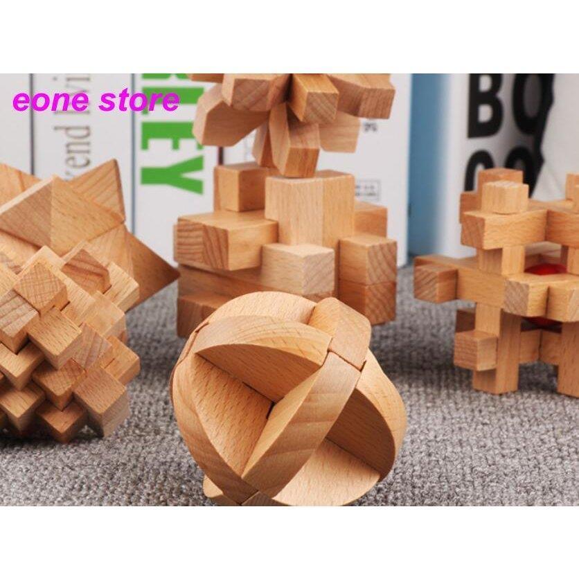 木製 立体 パズル 積み木 組立 カラクリ 創造力 思考力 頭の体操 知恵の輪 推理力パズル 難易度 6個セット 知育玩具 Htm Happy Tree Mall 通販 Yahoo ショッピング
