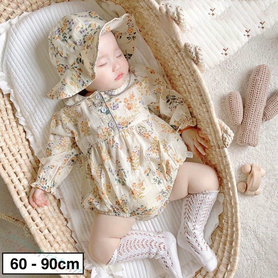 ロンパース 女の子 秋 長袖 60 70 80 90 花柄 赤ちゃん 帽子 ベビー服 かわいい おしゃれ ハット 出産祝い ギフト Htm2223zwk01lps Happy Tree Mall 通販 Yahoo ショッピング