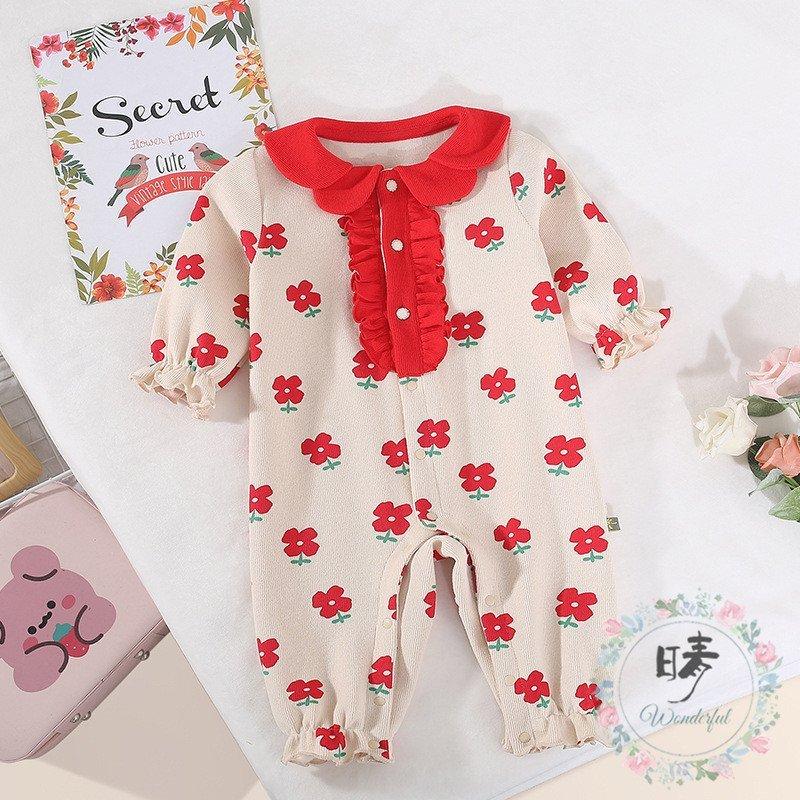 ベビー服 春秋 赤ちゃん ロンパース 春服 可愛い 花柄 お出掛け服 女の子 カバーオール 0 3歳 綿 コットン 可愛い つなぎ 22 新生児 出産祝い プレゼント Htm Happy Tree Mall 通販 Yahoo ショッピング