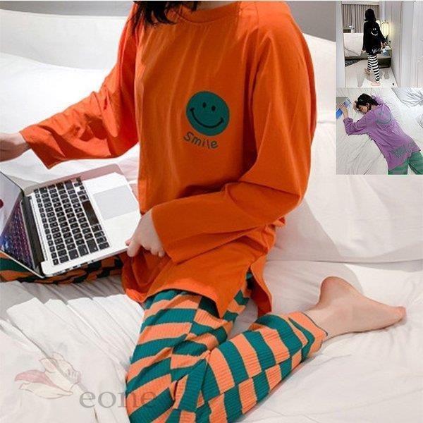 パジャマ ルームウェア レディース 春秋 綿100 長袖 可愛い 上下セット 大きいサイズ 可愛い ルームウェア 部屋着 ルームウェア 部屋着 上下セット Happy 女性 ロングパンツ 寝巻き Tree Htm6815d7e5 Mall 激安通販 銀座