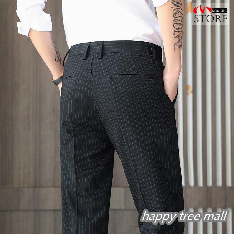 スラックス メンズ 8 9分丈 アンクルパンツ ビジネスパンツ 紳士服 ボトムス アンクル丈スラックス スリム 夏 Hy1421 Happy Tree Mall 通販 Yahoo ショッピング