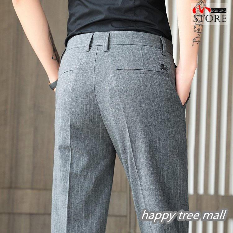 スラックス メンズ 8 9分丈 アンクルパンツ ビジネスパンツ 紳士服 ボトムス アンクル丈スラックス スリム 夏 Hy1421 Happy Tree Mall 通販 Yahoo ショッピング