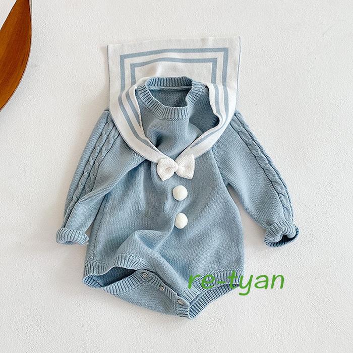 韓国ベビー服 ロンパース 子供服 男の子女の子 秋冬 セーラー 長袖秋服 ニット おしゃれ 可愛い 男女兼用 新生児 60 70 80 90 出産祝い キッズ服 肌着 安い Z5kid114 Happy Tree Mall 通販 Yahoo ショッピング