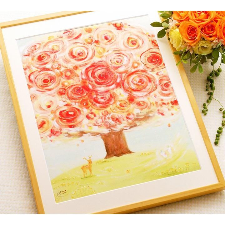 結婚記念日 プレゼント 両親 絵 幸せアート(いのちの樹/Lサイズ