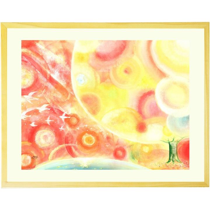 誕生日プレゼント 女性 絵 幸せアート 縁 えん 名前入れ Lサイズ 両親 母 50代 60代 70代 80歳 90歳 100歳 歳 記念品 米寿 名前入りギフト Dn08 Gaku Large N4 絵画通販 笑顔 癒し Happy Vision 通販 Yahoo ショッピング