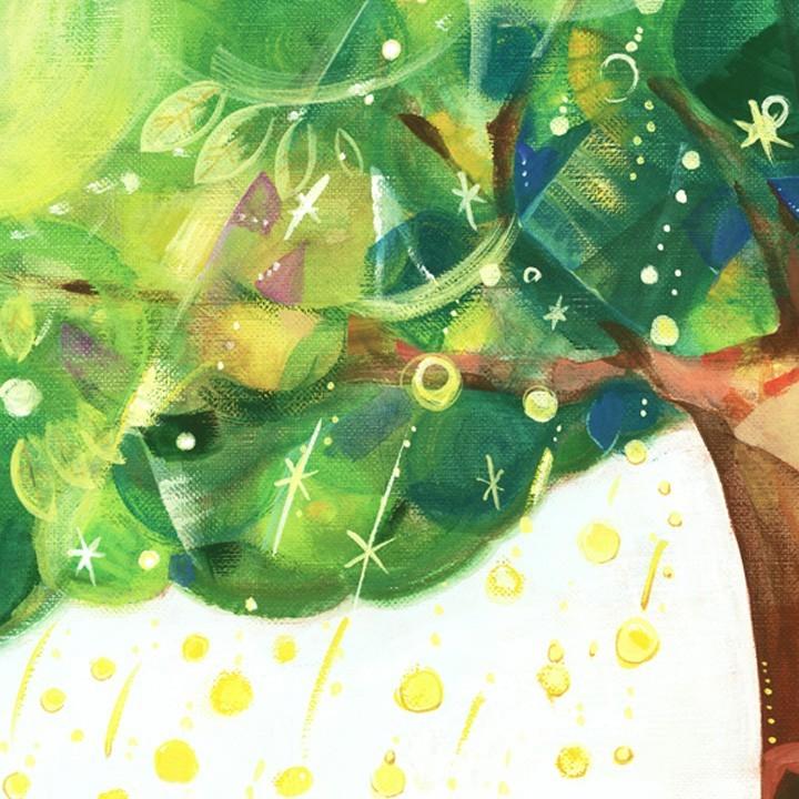 結婚記念日 結婚祝い プレゼント 絵 幸せアート(Shine Tree/Lサイズ