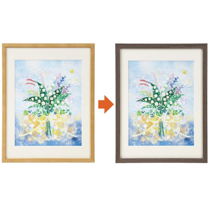 【New】 額変更オプション オークブラウン【Sサイズ】★こちらの商品はオプション商品で単体販売はしていません。必ず商品(絵画)と一緒にご注文ください（Yahoo!・絵画通販KawaiiArt）