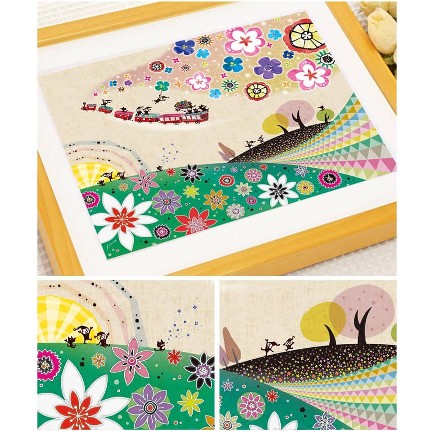 絵画 花 シルエットアート (明日へのおくりもの/シック/Mサイズ) 額