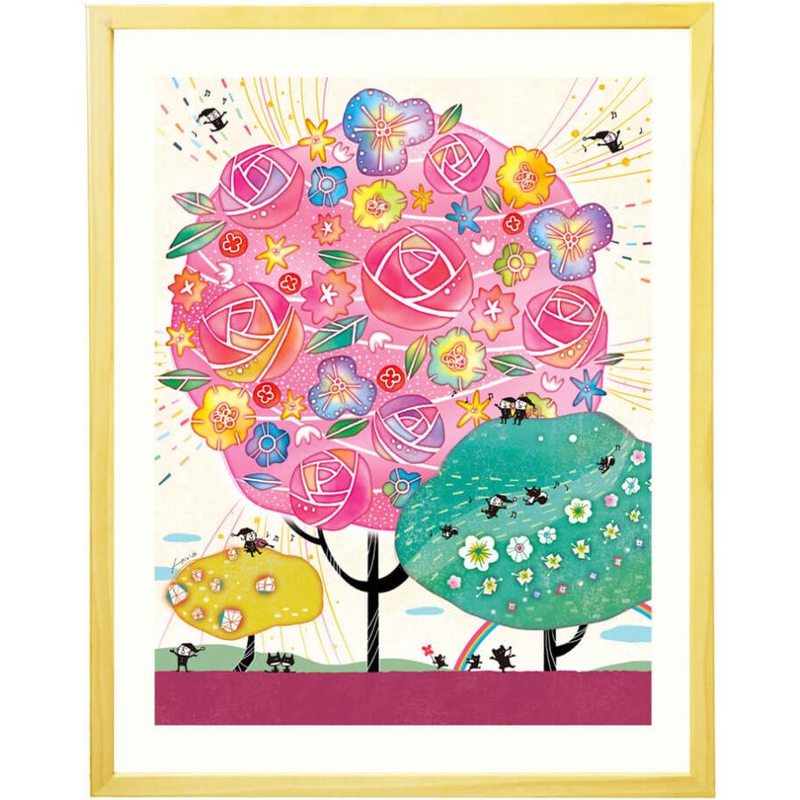 誕生日プレゼント 女性 絵 幸せアート(しあわせ花音-カノン/Lサイズ