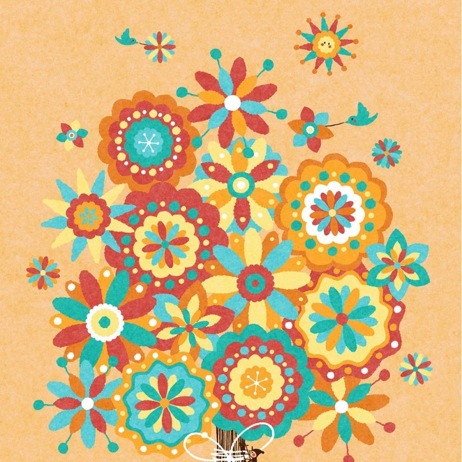 絵画 インテリア 花 壁掛け (幸せの花束/LLサイズ) 額入り リビングに