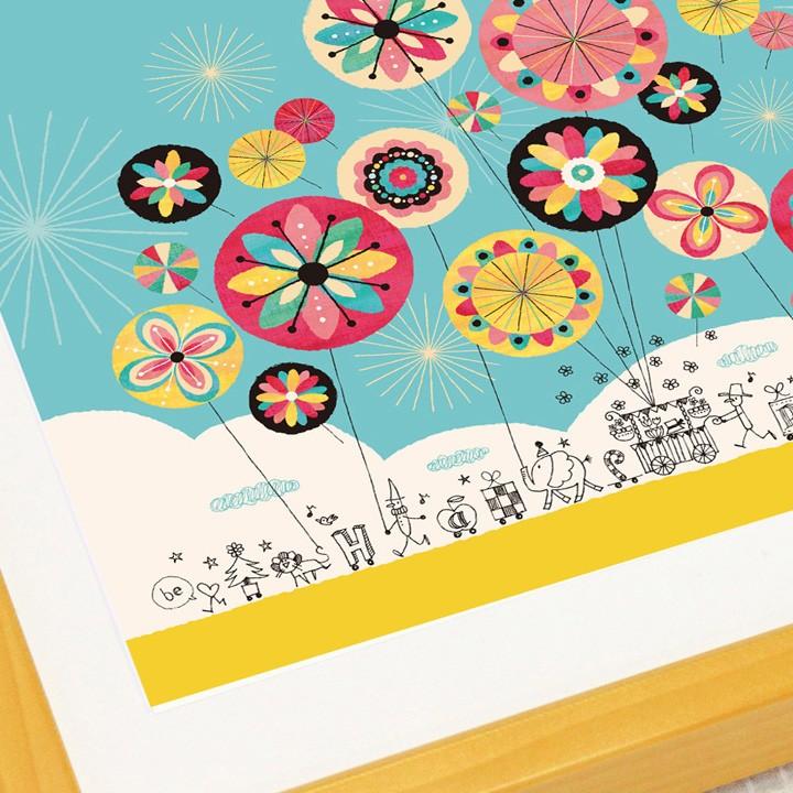 絵画 インテリア 壁掛け リビング 玄関 幸せのパレード 黄色 額入り Lサイズ 玄関 アートポスター 北欧 癒し 店舗に飾る おしゃれ 壁飾り Kr10 Gaku Large 絵画通販 笑顔 癒し Happy Vision 通販 Yahoo ショッピング