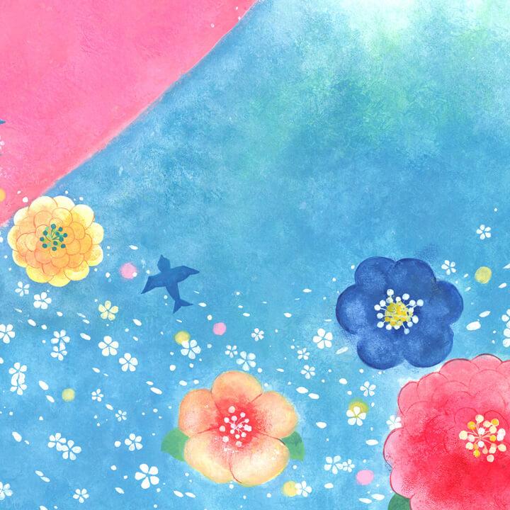 絵画 インテリア 富士山 (歓びの空へ/LLサイズ) 額入り アート 