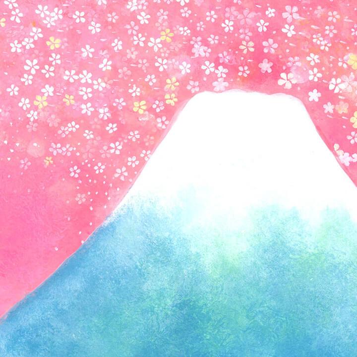 絵画 富士山 山の絵 (歓びの空へ/Sサイズ) 風景画 額入り インテリア