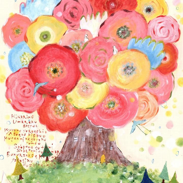絵画 花 インテリア 壁掛け (咲きつづく日々/LLサイズ) 玄関 リビング