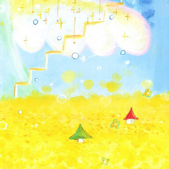 絵画 菜の花畑 リビング 玄関 (Kibou 希望/Lサイズ) 玄関に飾る絵 風水 黄色 花の絵 明るい インテリア 壁掛け ON17
