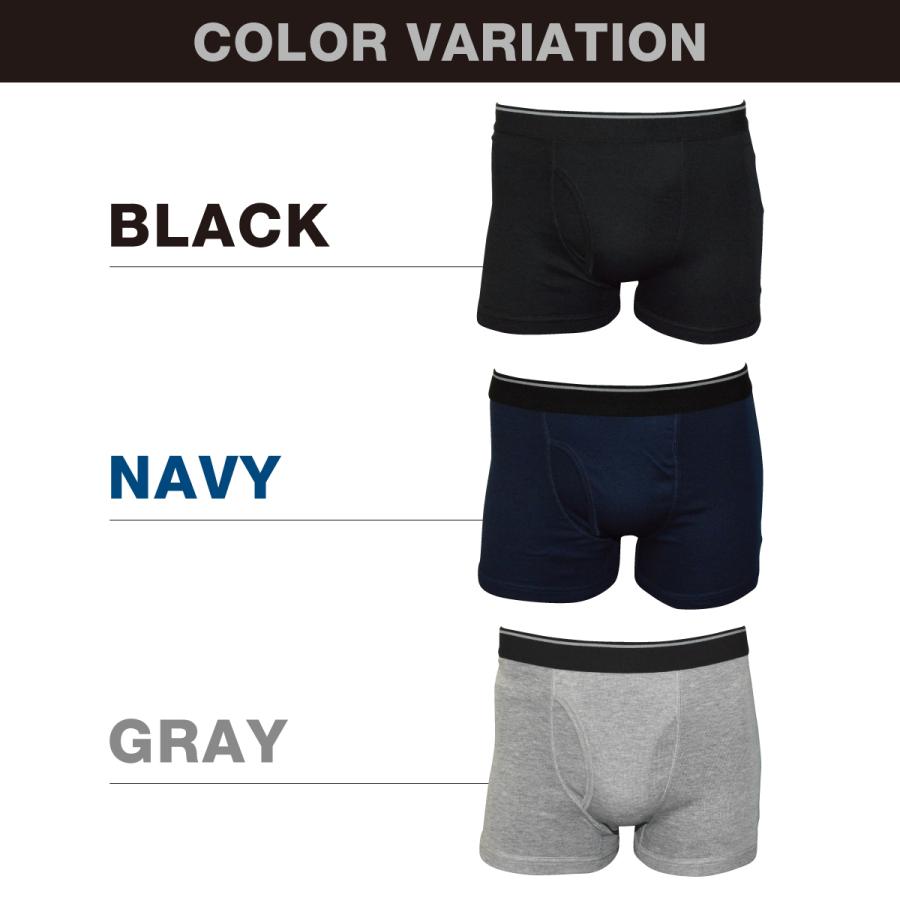 大きいサイズ ボクサーパンツ メンズ 抗菌防臭加工 無地 3枚 セット 前