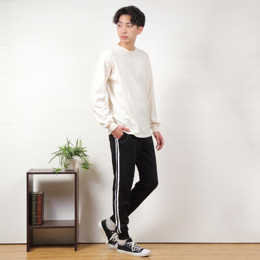 ジョガーパンツ メンズ スウェット パンツ サイドライン 無地 M L LL ボトムス ジャージ|happywear|05