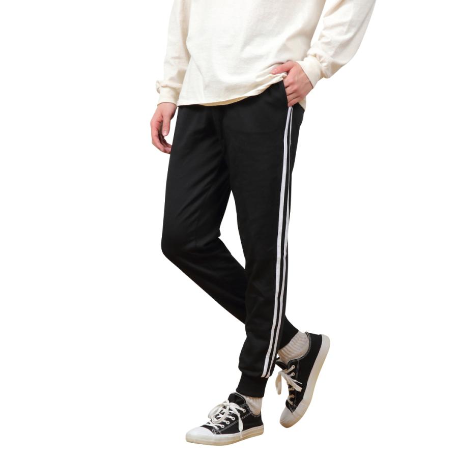 ジョガーパンツ メンズ スウェット パンツ サイドライン 無地 M L LL ボトムス ジャージ|happywear|07