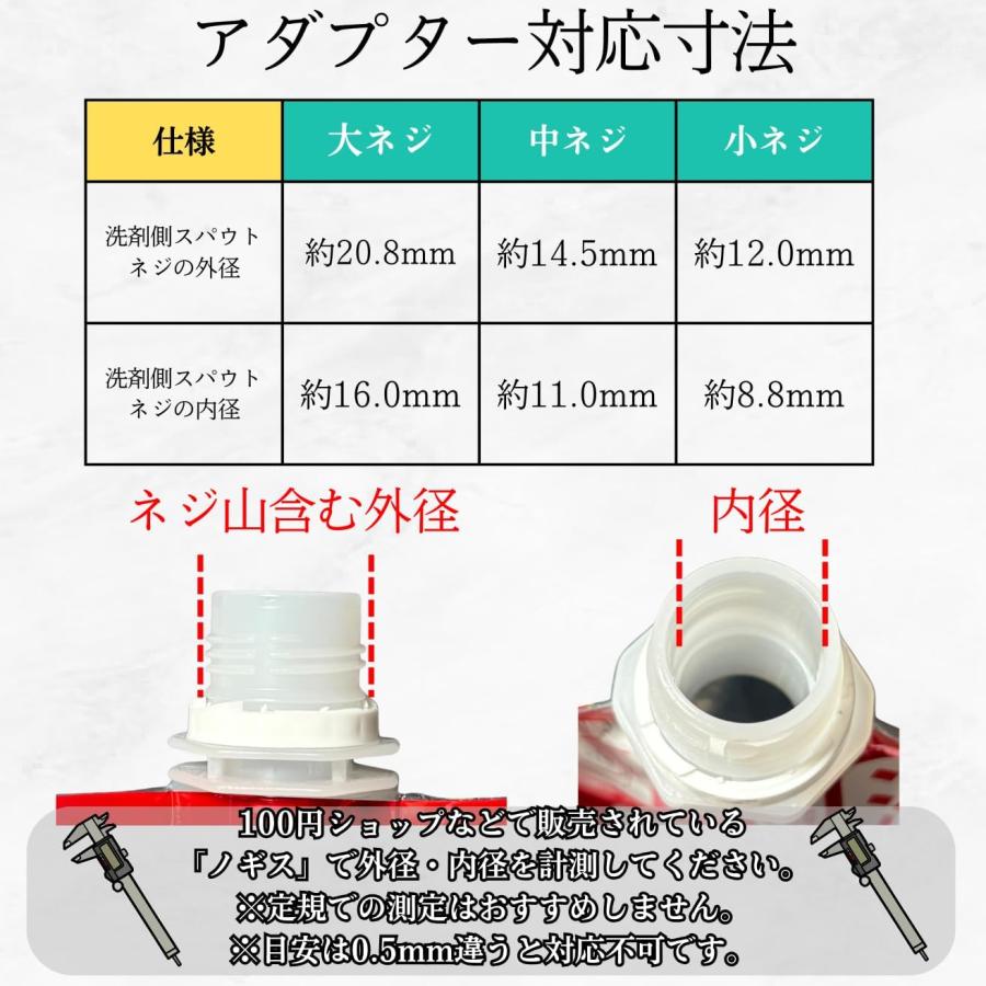 ネジ付きパウチ専用】詰め替えクリッピュ アダプター 小ネジ型ポンプ