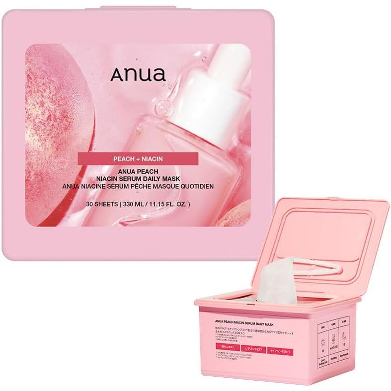 アヌア PDRN セラム 桃 クリーム フェイスマスク まとめ売り Anua ANUA(アヌア)桃ナイアシンセラムデイリーマスクパック30枚入り