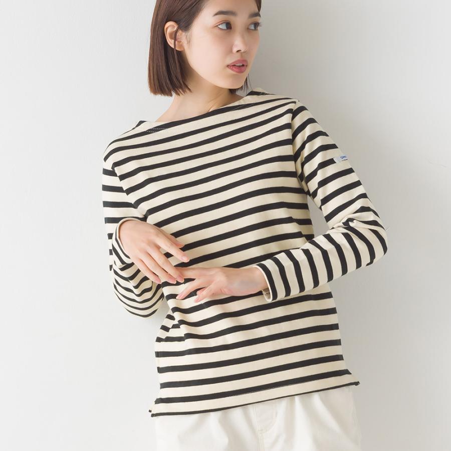 レディース メンズ Tシャツ カットソー Omnes ユニセックス バスク生地 ボートネック長袖tシャツ ボーダー 無地 バスクシャツ バスクtシャツ Haptic 通販 Paypayモール