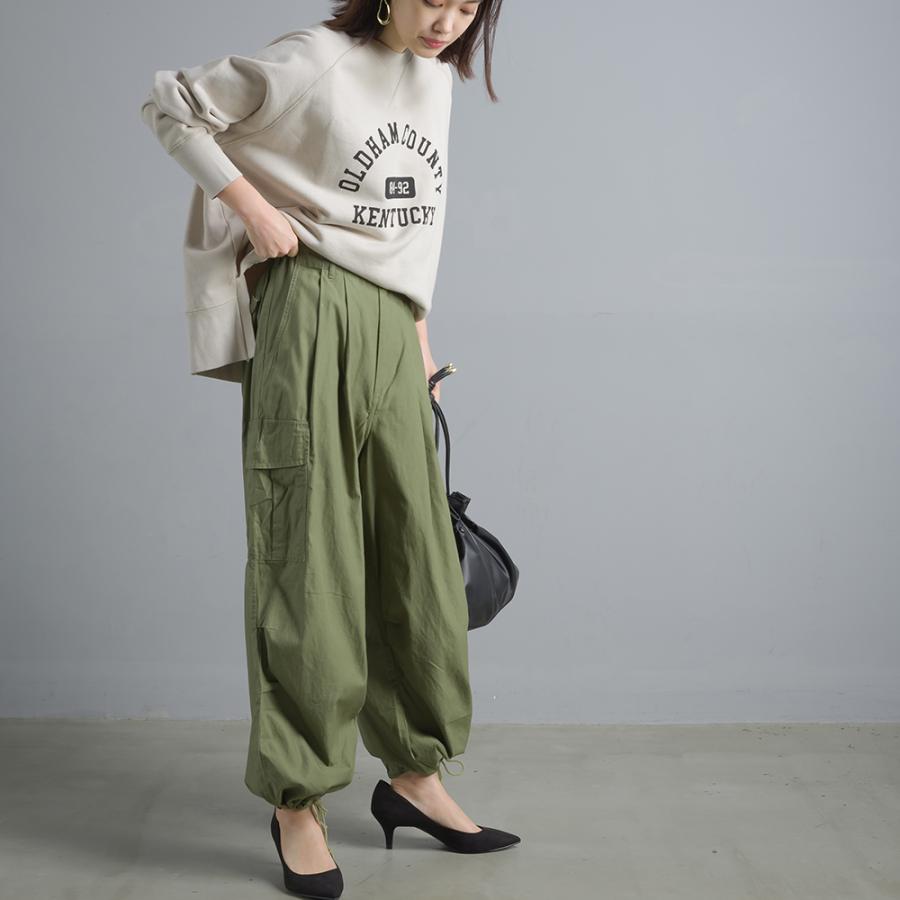 Omnes タックワイドカーゴパンツ ロング丈 リラックス カジュアル ロングパンツ レディース ワイドパンツ Haptic 通販 Paypayモール