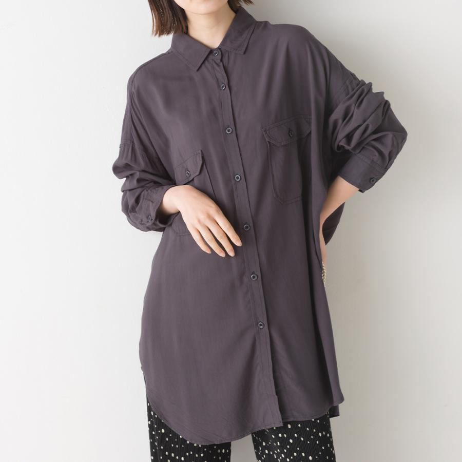 Omnes レーヨンとろみビッグシャツ レディース とろみシャツ カジュアル フリーサイズ 長袖 きれいめ 15 4025 Haptic ヤフー店 通販 Yahoo ショッピング