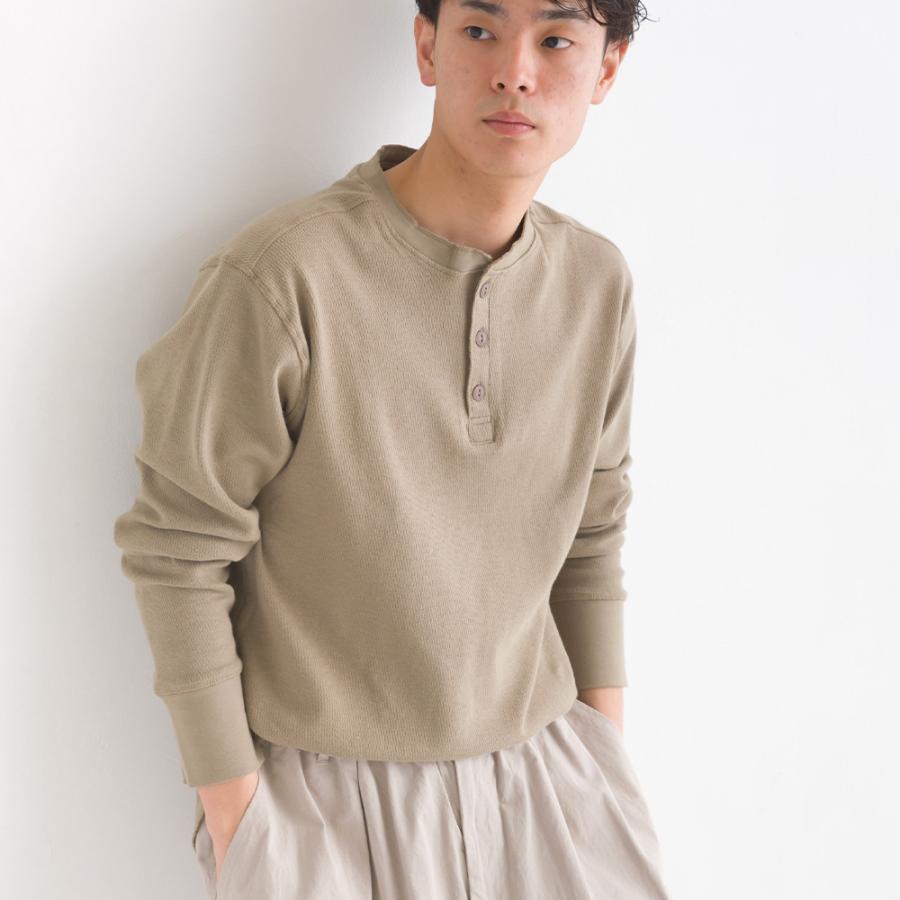 Omnes メンズ ハニカムヘンリーネック長袖tシャツ カジュアル カットソー シンプル ストレッチ ボタン Sサイズ Mサイズ Lサイズ Haptic 通販 Paypayモール