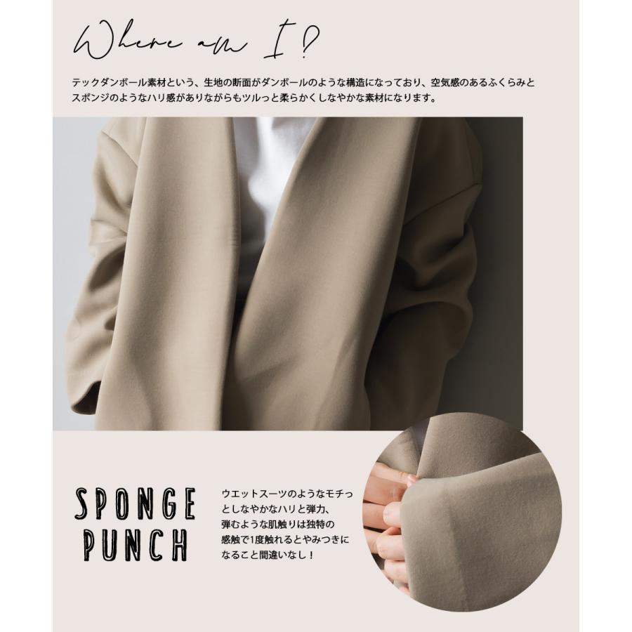 Omnes スポンジポンチノーカラージャケット レディース カジュアル 秋冬 フリーサイズ 無地 ダンボール素材 ダンボールニット ダンボール Haptic 通販 Paypayモール