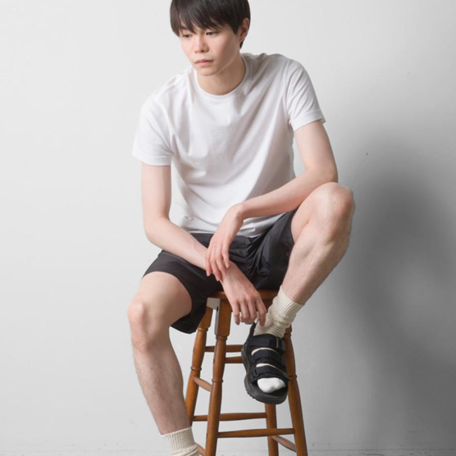 Omnes メンズ 天竺編みコットン クルーネック Vネック半袖tシャツ アンダーウェア 2枚組 肌着 インナーウェア 無地 オーガニックコットン お得