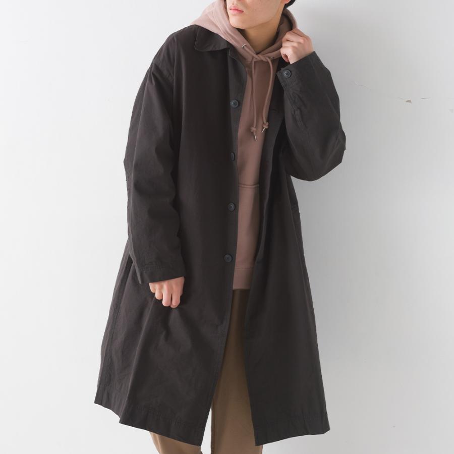 Omnes メンズ ウォッシュ加工ダンプ ステンカラーコート ショップコート ロングコート ライトアウター ブラック ベージュ Mens Haptic Paypayモール店 通販 Paypayモール
