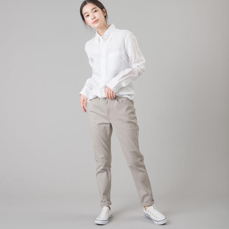 レディース フレンチリネン デイリーコーデ 大人シャツ マニュアルアルファベット Manual Alphabet リネンベーシックボタンダウンシャツ Haptic 通販 Paypayモール