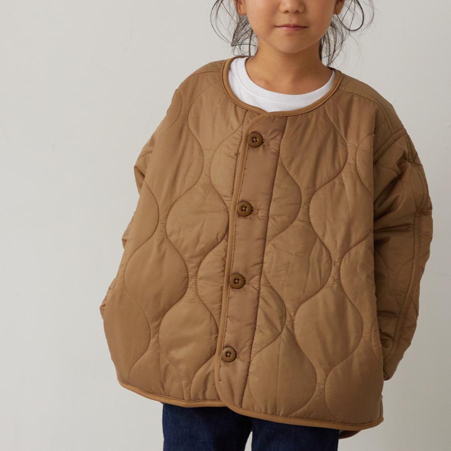 キッズ 子ども用 アウター Marle ウェーブキルトショートジャケット キルティングジャケット カジュアル 秋冬 防寒 ノーカラージャケット ブルゾン Haptic 通販 Paypayモール