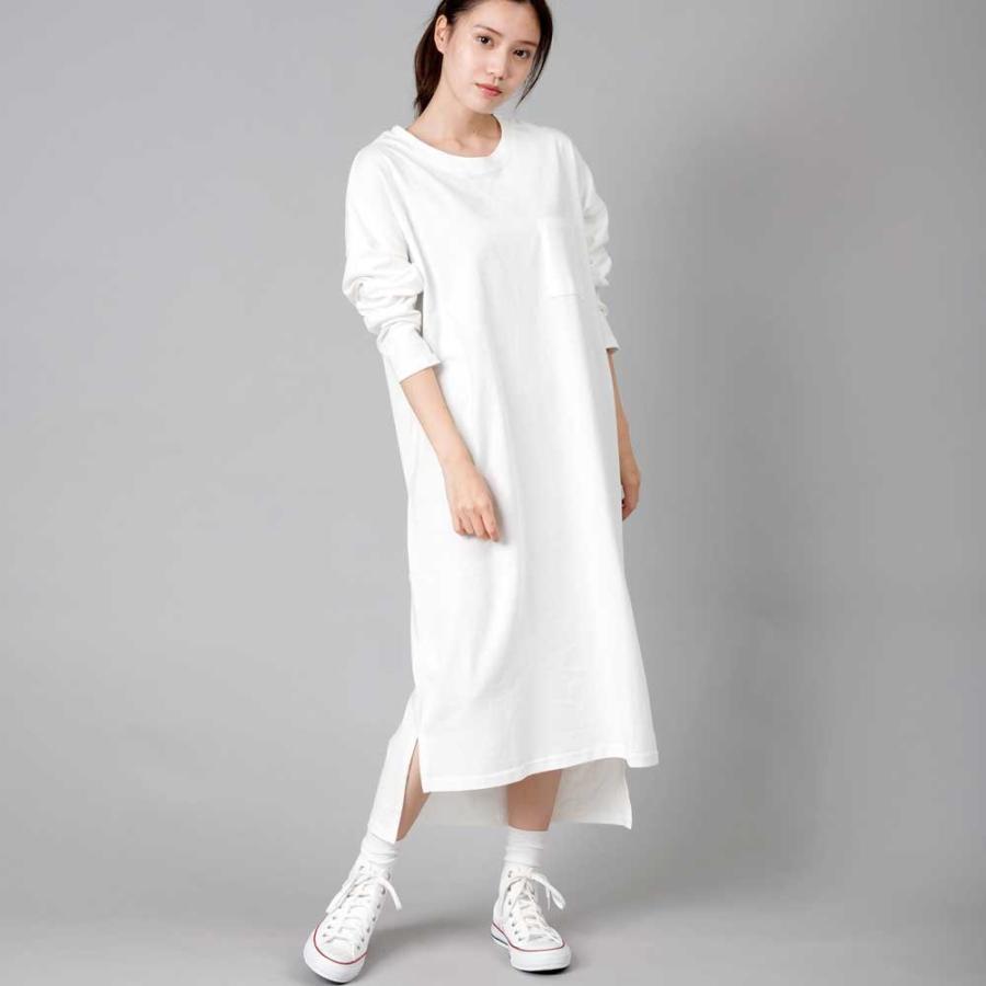 レディース ワンピース フリーサイズ ロゴt Marle スリット入バッグプリント長袖tワンピ Knowing Haptic Paypayモール店 通販 Paypayモール