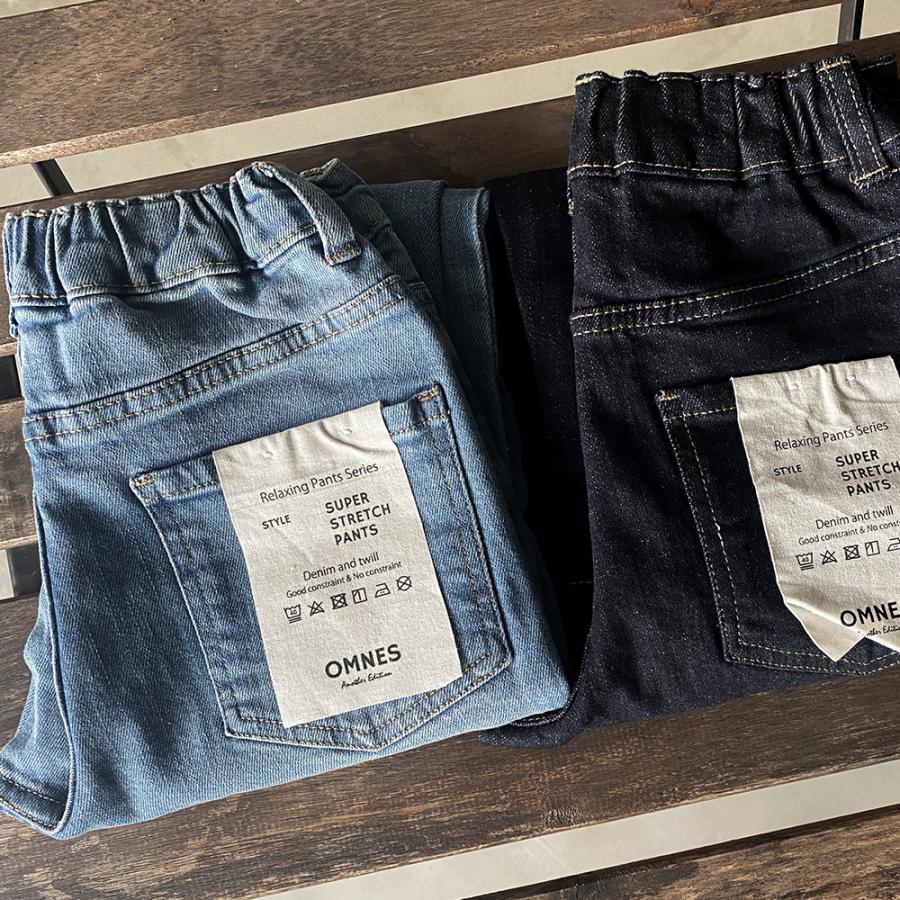 Omnes キッズ ストレッチデニムパンツ 子供服 子ども服 男の子 女の子 ロングパンツ 長ズボン 100cm 110cm 1cm 130cm 140cm カジュアル 別倉庫からの配送
