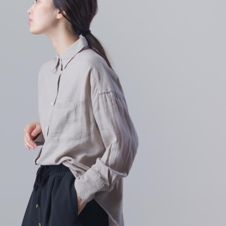 Omnes Another Edition 製品洗い 綿麻レーヨンビッグシャツ レディース トップス カジュアル フリーサイズ 無地 長袖 Haptic Paypayモール店 通販 Paypayモール