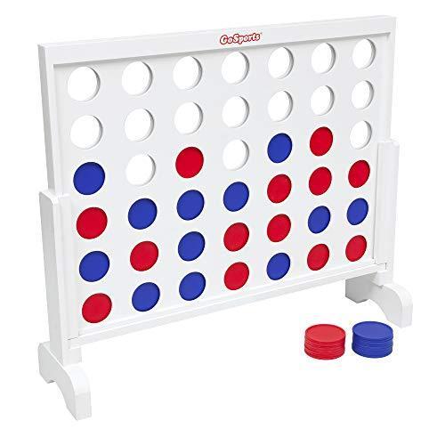 GoSports Giant 4 in a Row Game with Carrying Case  3 foot Width  Made from