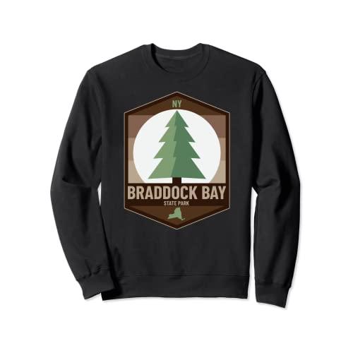 大切な人へのギフト探し Braddock Bay Sweatshirt Badge Forest Tree NY York New Park State ニューヨーク