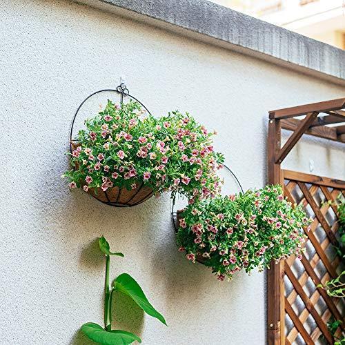 Nuptio 壁掛けプランター 壁掛けプランター 壁掛けバスケット 半月バスケット 屋外吊り下げフラワーポット ココライナー付き プランター 吊り下げ 壁掛けプランター Nuptio 壁掛けバスケット 半月バスケット 屋外吊り下げフラワーポット ココライナー付き プランター 花