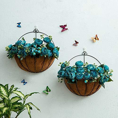 Nuptio 壁掛けプランター 壁掛けプランター 壁掛けバスケット 半月バスケット 屋外吊り下げフラワーポット ココライナー付き プランター 吊り下げ 壁掛けプランター Nuptio 壁掛けバスケット 半月バスケット 屋外吊り下げフラワーポット ココライナー付き プランター 花